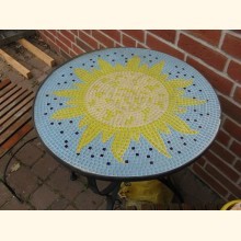Mosaik Tisch rund Durchmesser 60 cm Mosaiktisch Tischrohling 229